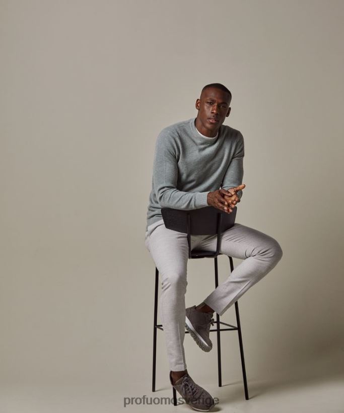 Kläder se Profuomo män texturerad crewneck ljusgrön N8XR4250