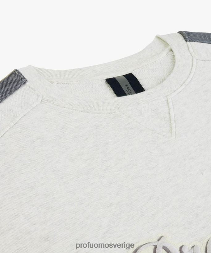 Kläder se Profuomo män tröja med melange logotyp grå N8XR4224
