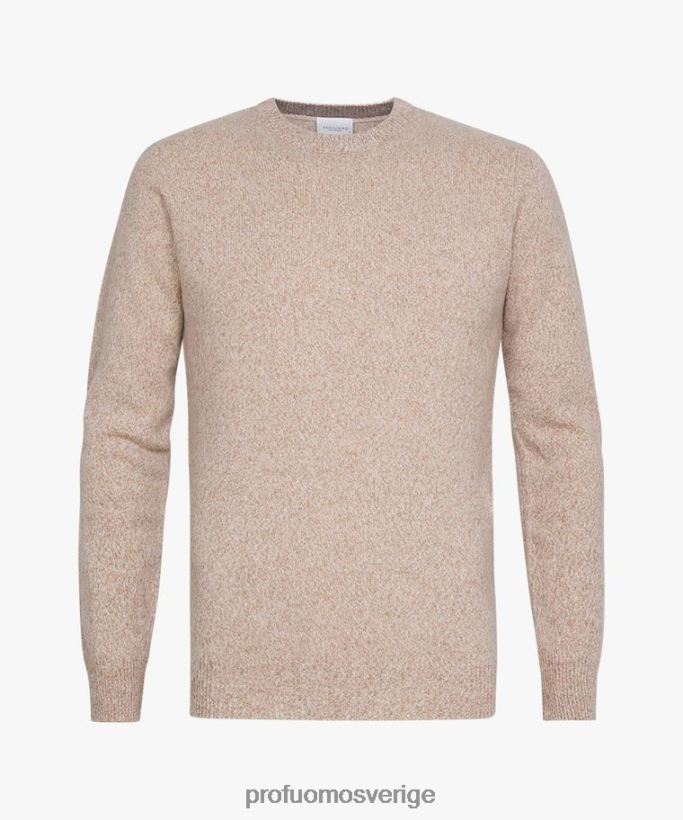 Kläder se Profuomo män ull crewneck beige N8XR4275