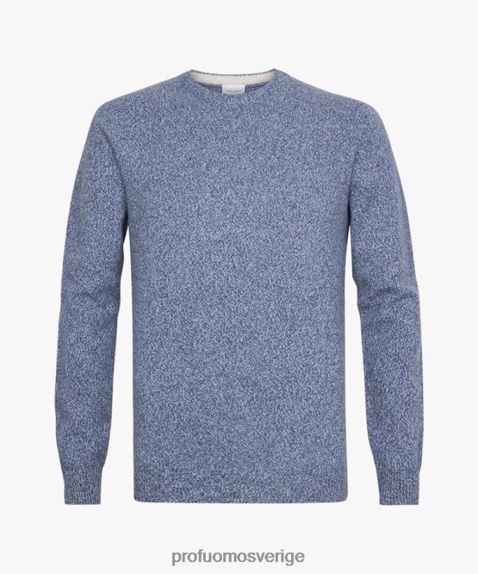 Kläder se Profuomo män ull crewneck blå N8XR4276