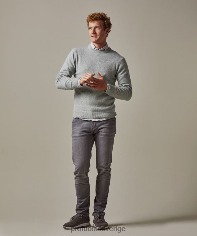 Kläder se Profuomo män ull crewneck mynta N8XR4280