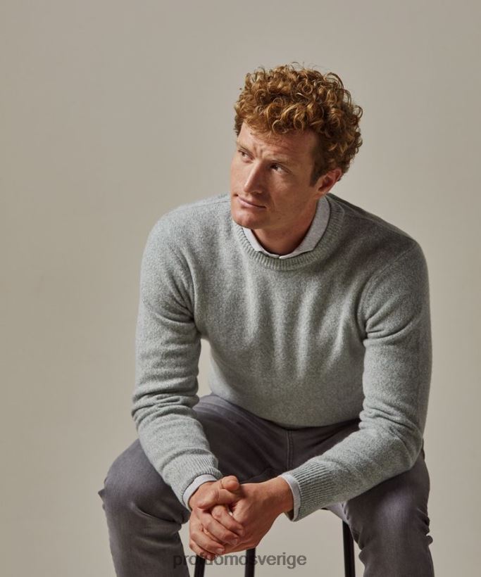 Kläder se Profuomo män ull crewneck mynta N8XR4280