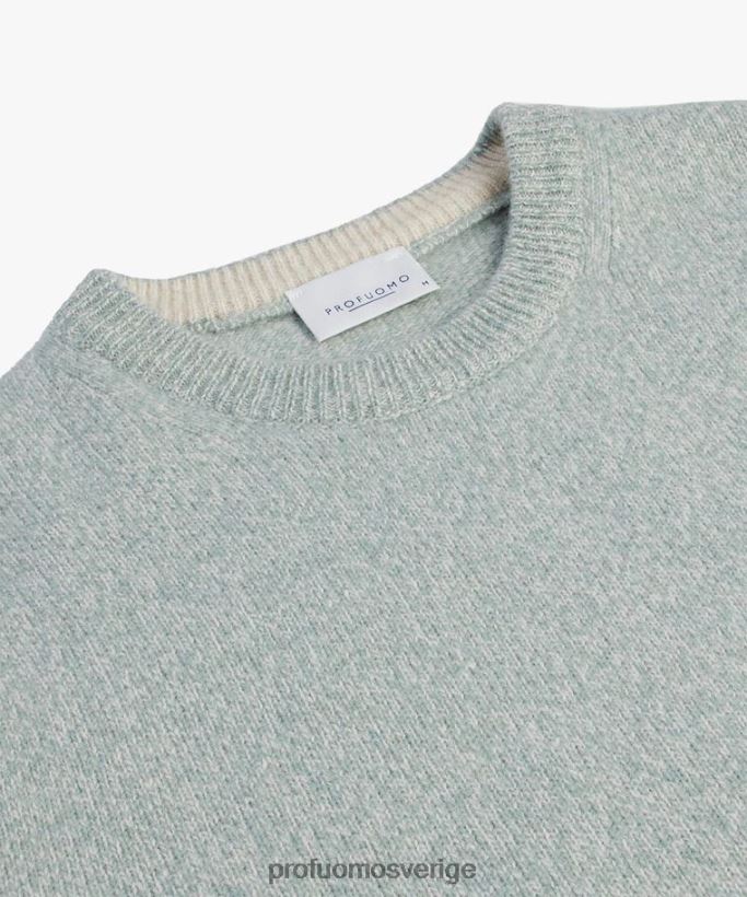 Kläder se Profuomo män ull crewneck mynta N8XR4280