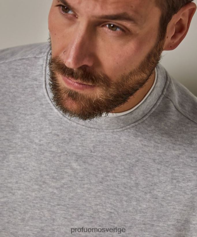 Kläder se Profuomo män kortärmad tröja grå N8XR4213