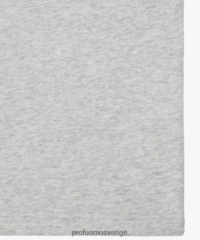 Kläder se Profuomo män kortärmad tröja grå N8XR4213