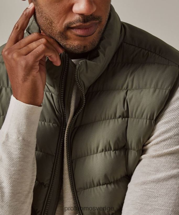 Kläder se Profuomo män återvunnen kroppsvärmare grön N8XR4412