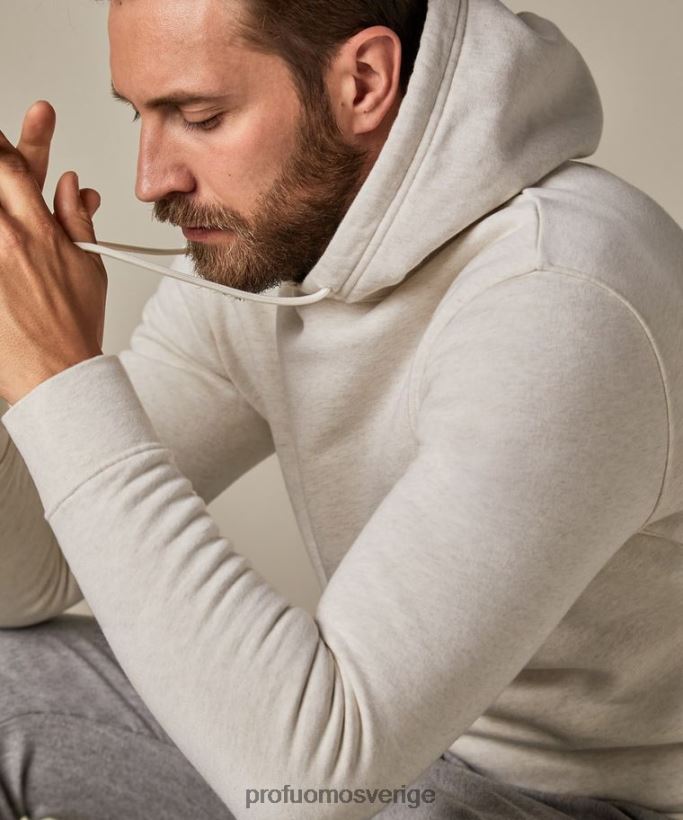 Kläder se Profuomo män melerad hoodie beige N8XR4299