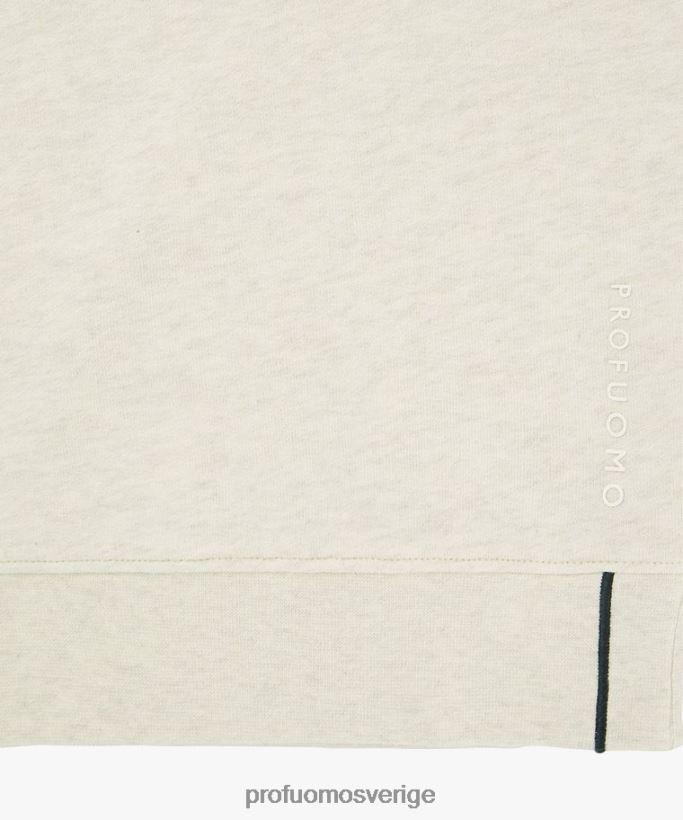 Kläder se Profuomo män melerad hoodie beige N8XR4299