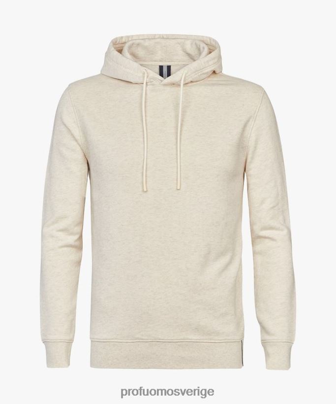 Kläder se Profuomo män melerad hoodie beige N8XR4299