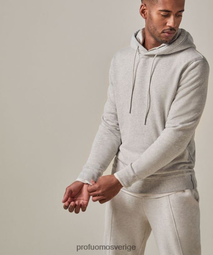 Kläder se Profuomo män melerad hoodie grå N8XR4300
