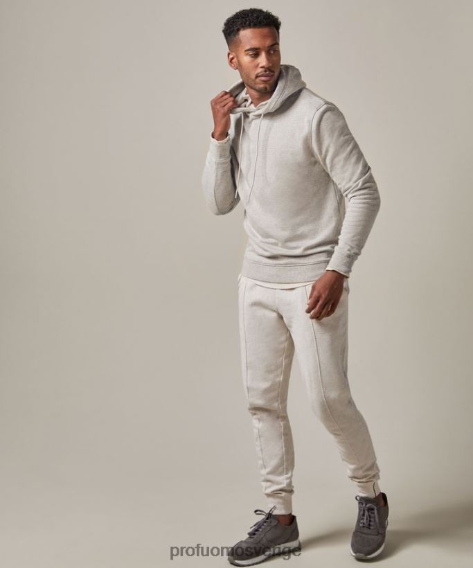 Kläder se Profuomo män melerad hoodie grå N8XR4300