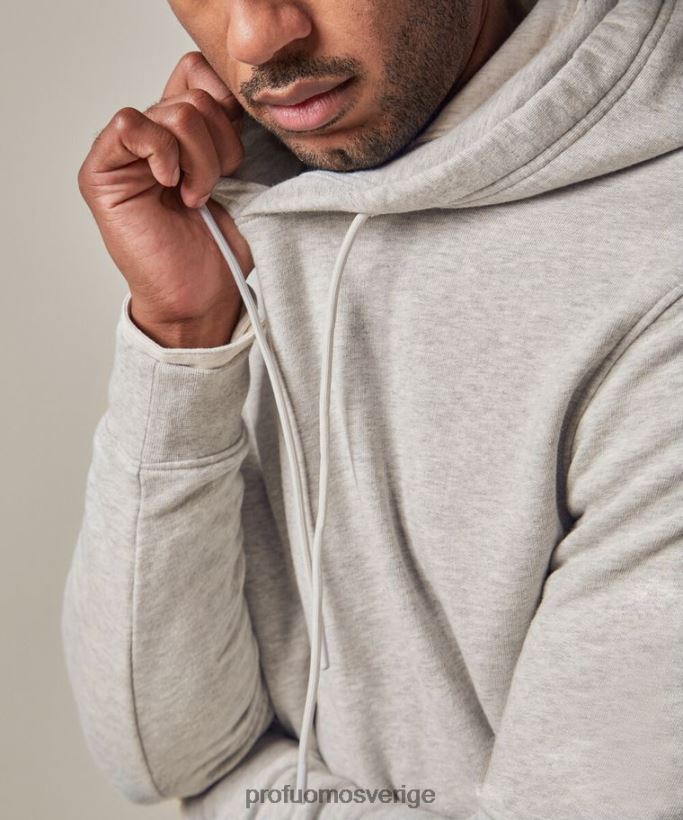 Kläder se Profuomo män melerad hoodie grå N8XR4300