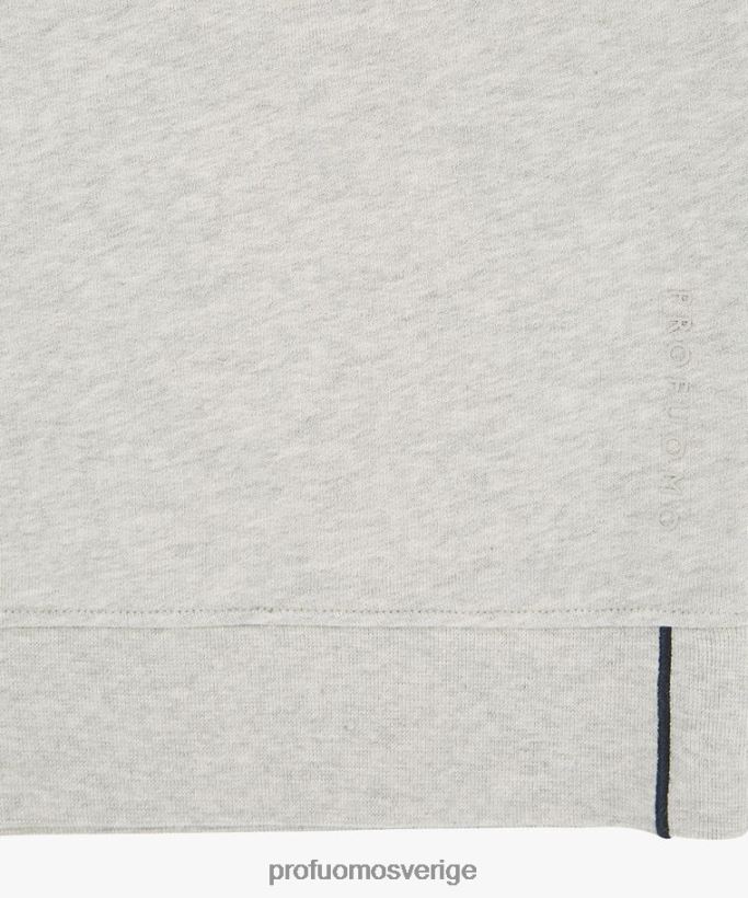 Kläder se Profuomo män melerad hoodie grå N8XR4300