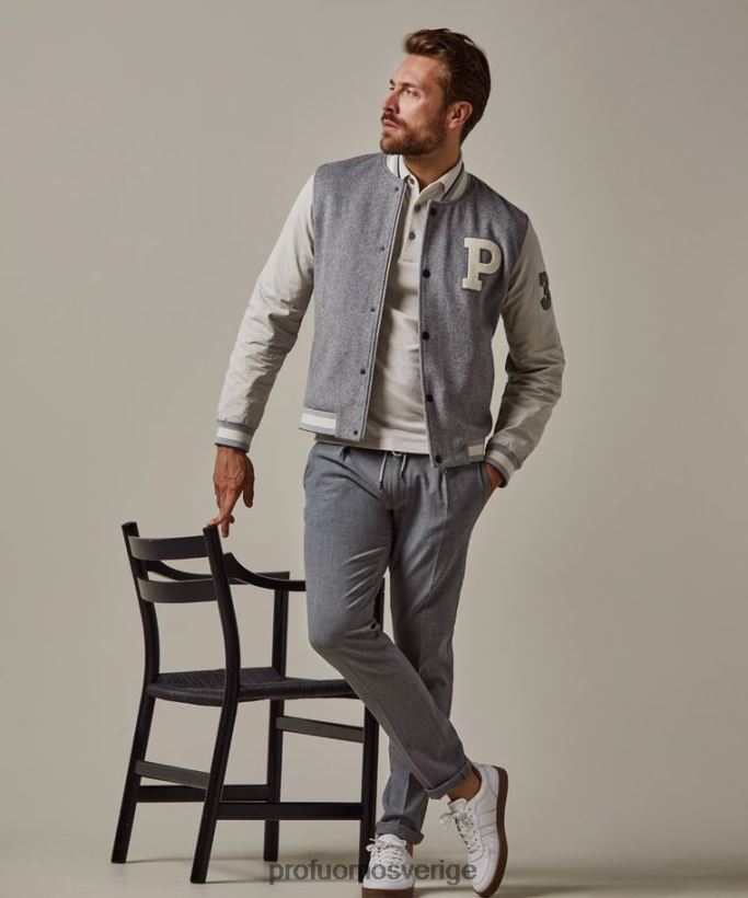 Kläder se Profuomo män baseball jacka grå N8XR4397
