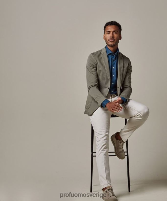 Kläder se Profuomo män plaggfärgad jacka grön N8XR4422