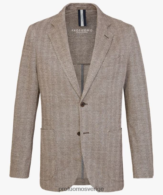 Kläder se Profuomo män stickad jacka brun N8XR4414