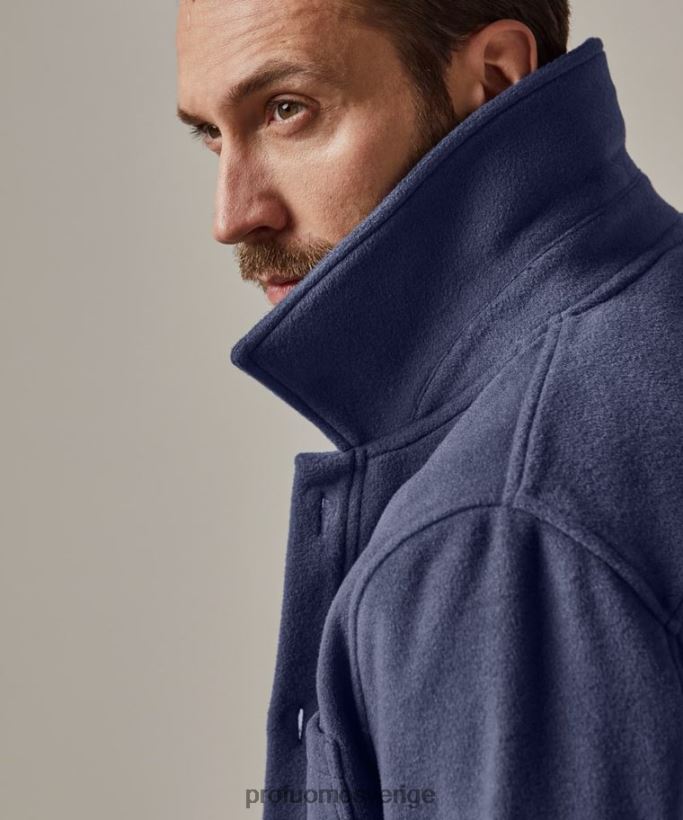 Kläder se Profuomo män flanellövertröja mellanblå N8XR4375