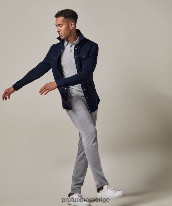Kläder se Profuomo män french frotté overshirt Marin N8XR4393