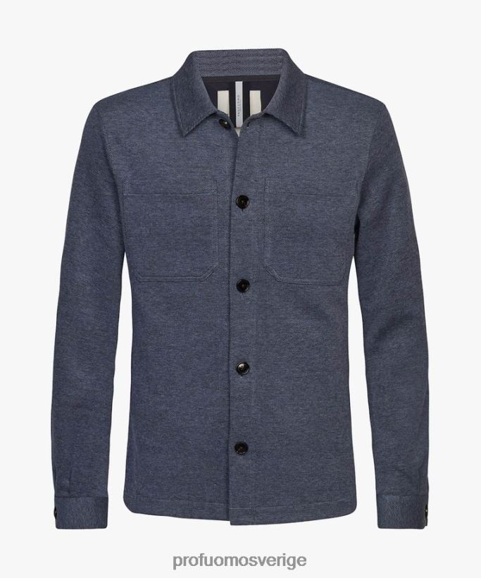 Kläder se Profuomo män stickad övertröja blå N8XR4382