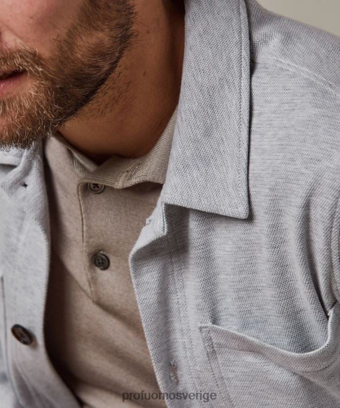 Kläder se Profuomo män stickad övertröja grå N8XR4388