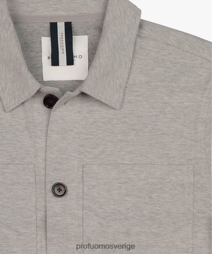 Kläder se Profuomo män stickad övertröja grå N8XR4388