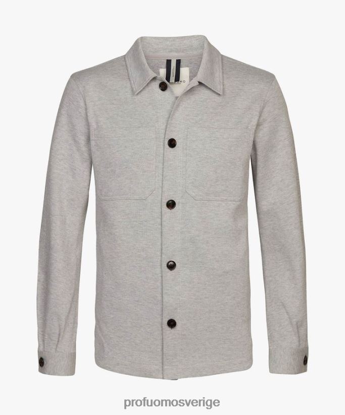 Kläder se Profuomo män stickad övertröja grå N8XR4388