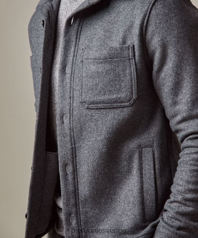 Kläder se Profuomo män ullskjorta grå N8XR4383