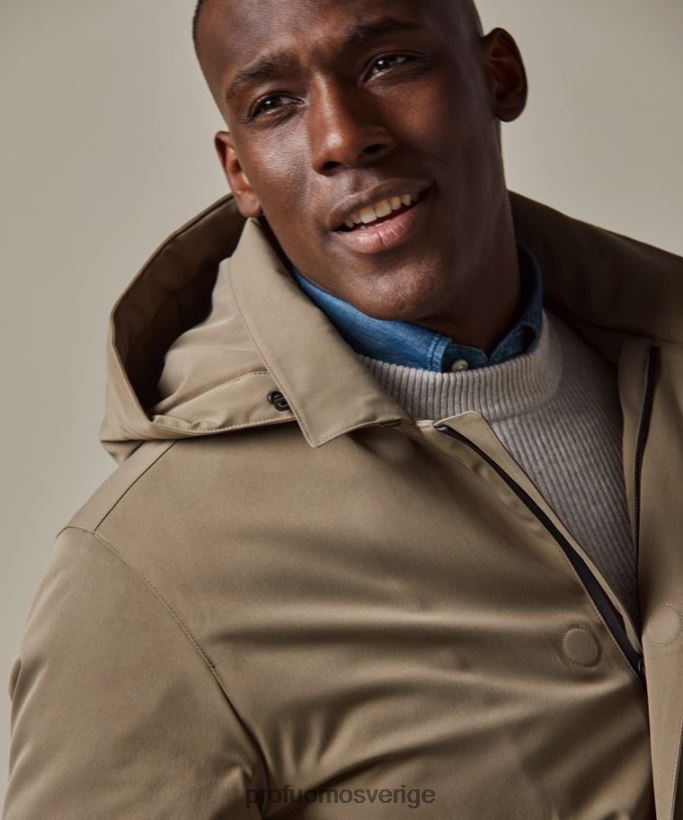 Kläder se Profuomo män magnet regnkappa taupe N8XR4395