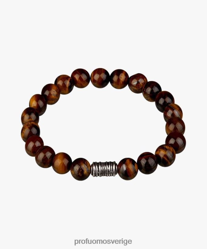 Tillbehör se Profuomo män tigerögonarmband brun N8XR4736