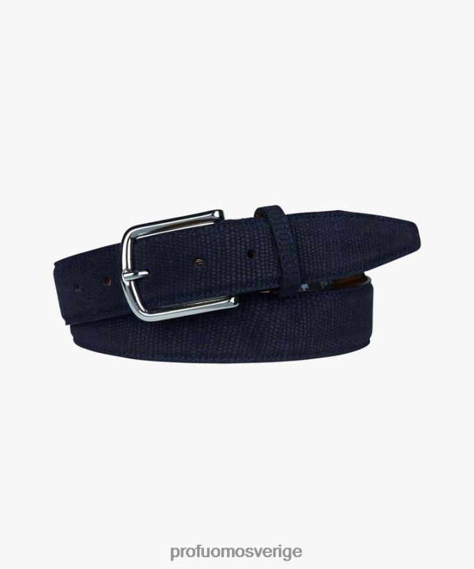 Tillbehör se Profuomo män bälte i texturerat mocka Marin N8XR4471