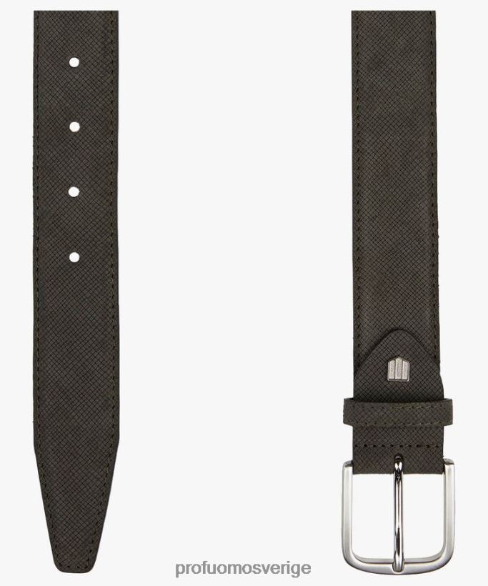 Tillbehör se Profuomo män bälte i texturerat mocka grön N8XR4472