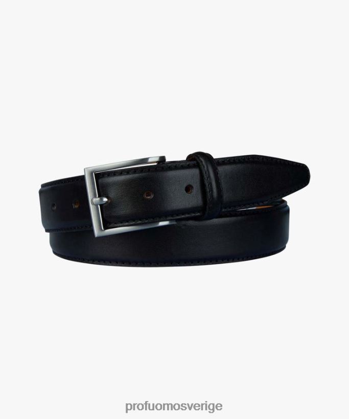 Tillbehör se Profuomo män kalvskinnsbälte svart N8XR4491