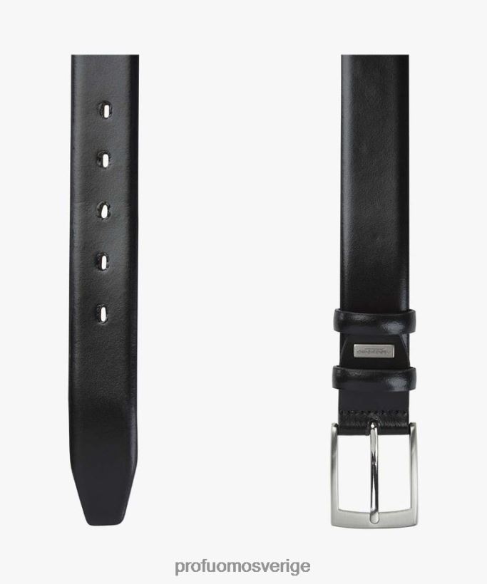 Tillbehör se Profuomo män läderbälte svart N8XR4532