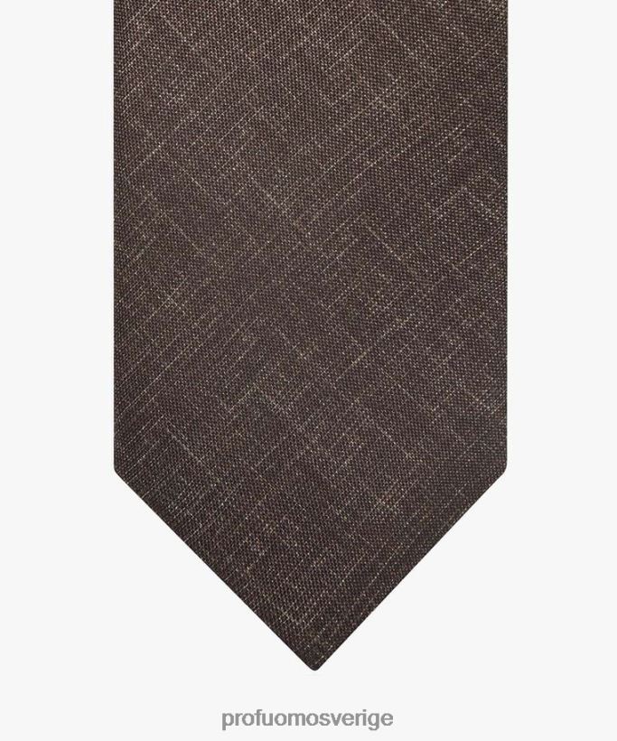 Tillbehör se Profuomo män slips i sidentryck brun N8XR4432