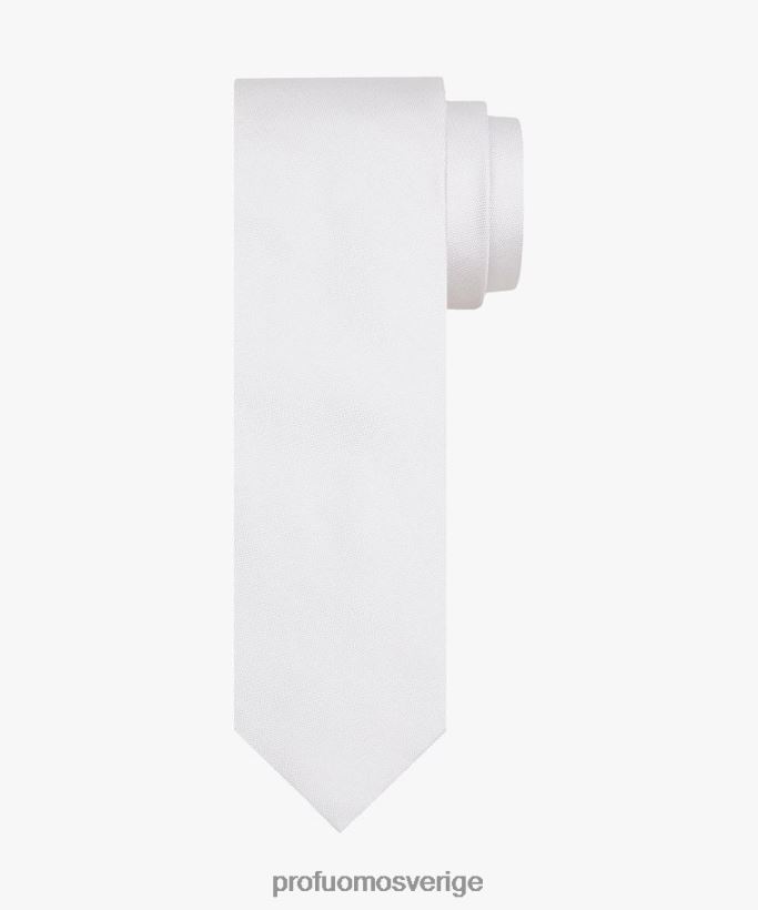 Tillbehör se Profuomo män slips sidenvävd vit N8XR4780