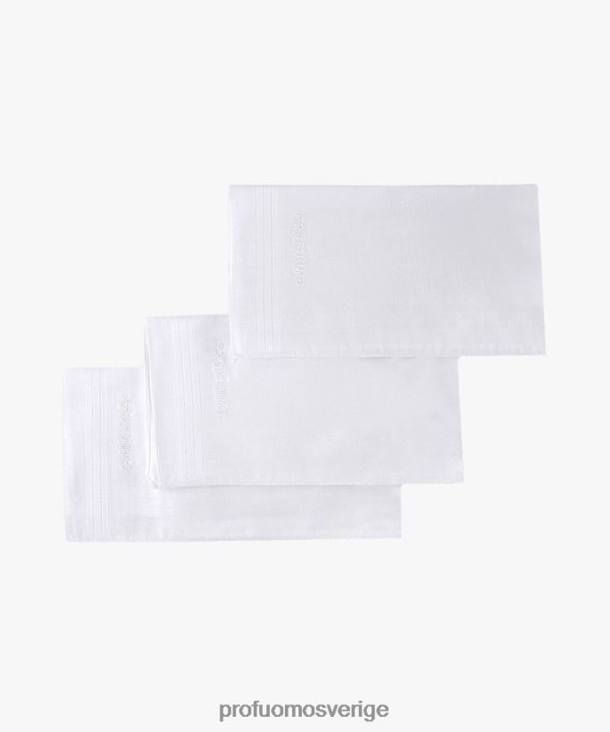 Tillbehör se Profuomo män 3-pack bomullsnäsdukar vit N8XR4747