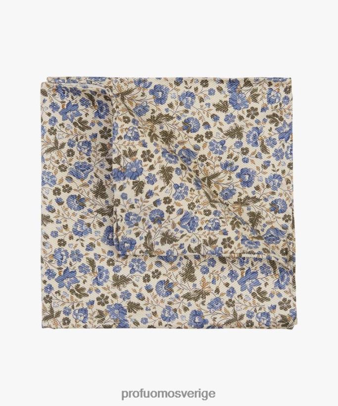 Tillbehör se Profuomo män fyrkantig sidenficka blå N8XR4468