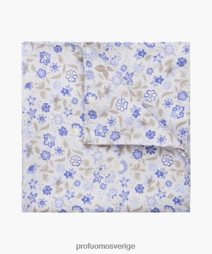 Tillbehör se Profuomo män fyrkantig sidenficka blå N8XR4728