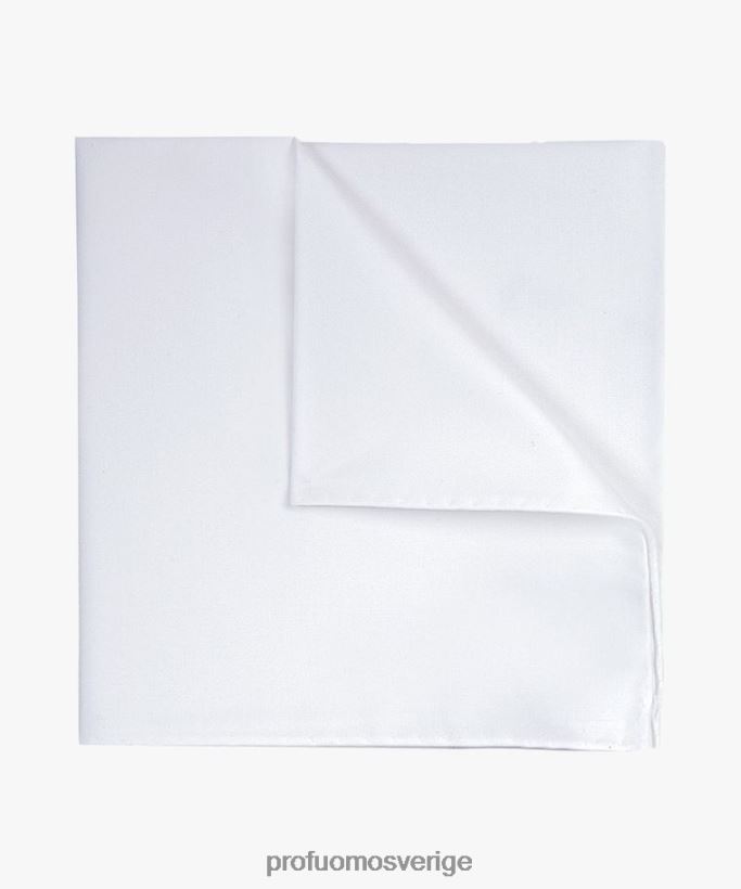 Tillbehör se Profuomo män royal twill pocket square vit N8XR4503