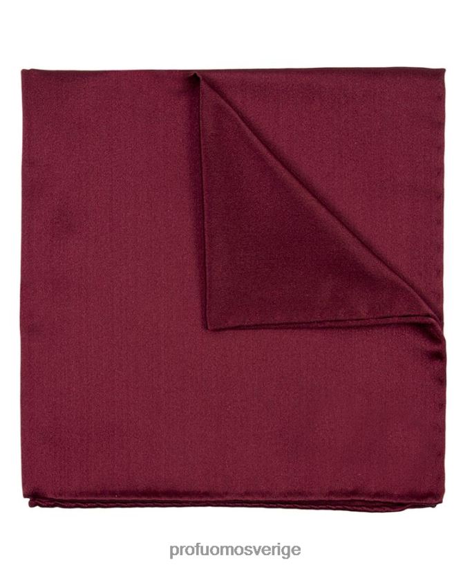 Tillbehör se Profuomo män satinficka fyrkantig vinröd N8XR4722