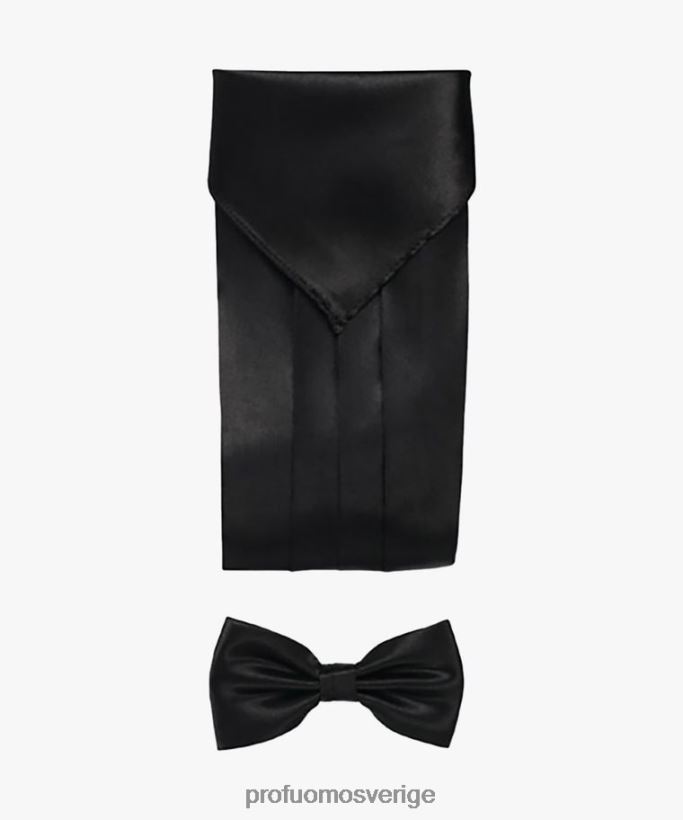 Tillbehör se Profuomo män cummerbund set i polyester svart N8XR4781