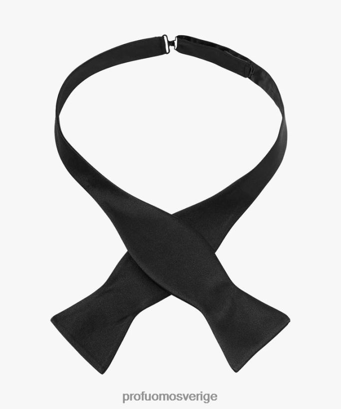 Tillbehör se Profuomo män satin själv fluga svart N8XR4499
