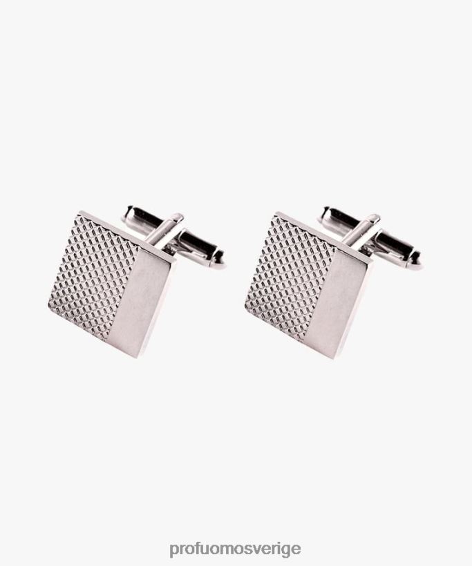 Tillbehör se Profuomo män borstade fyrkantiga manschettknappar silver N8XR4703