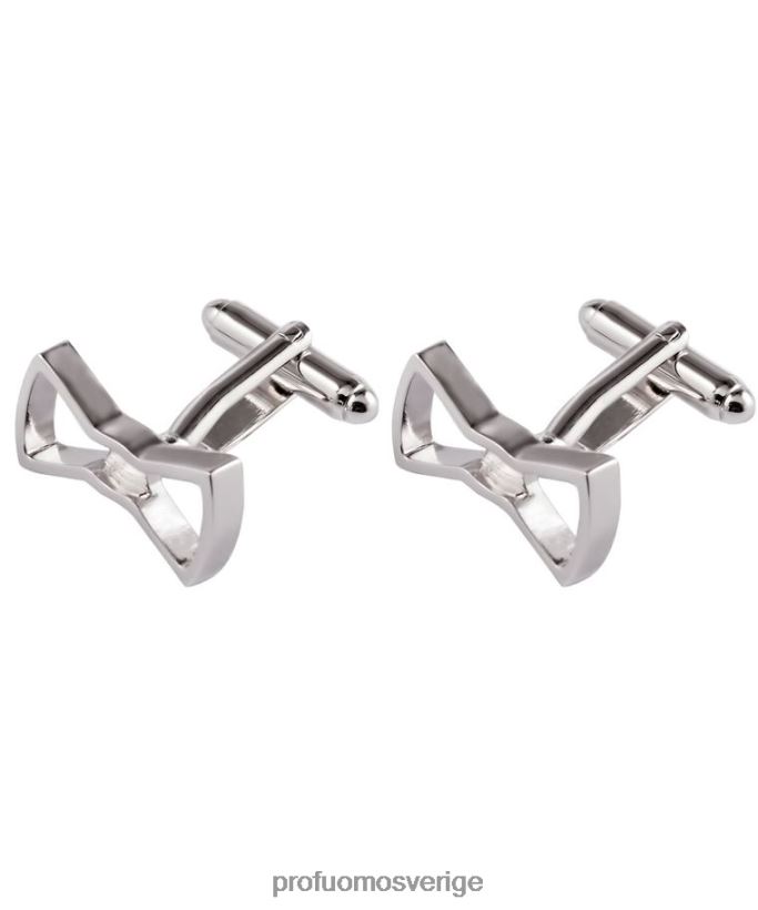 Tillbehör se Profuomo män manschettknappar med fluga silver N8XR4707
