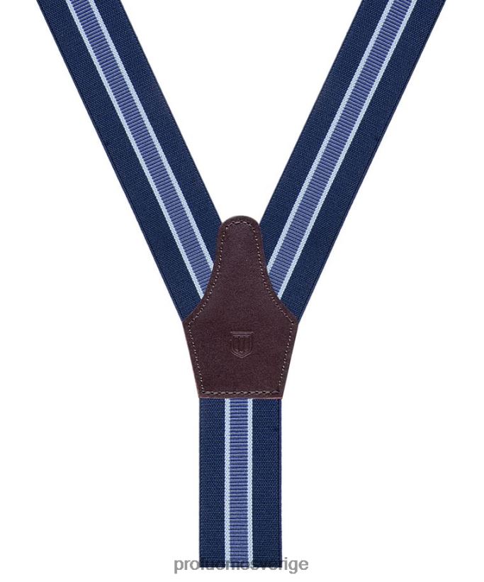 Tillbehör se Profuomo män randiga hängslen Marin N8XR4682